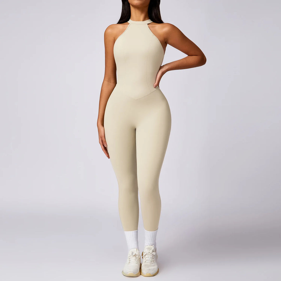 SculptMove Jumpsuit | Backless & Quick-Dry