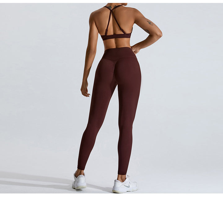 Sweltering Seamless Yoga Set | Breathable Sports Bra & High-Waist Leggings