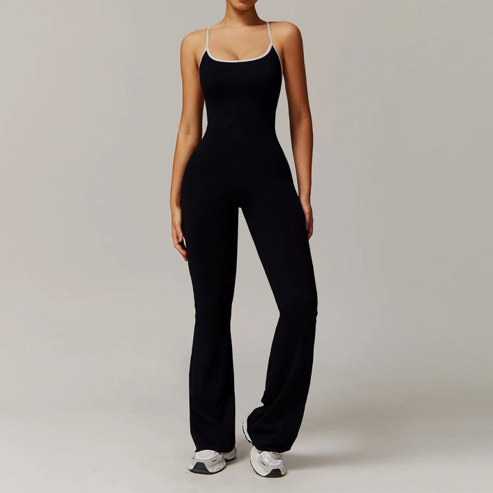 FlexiFit Backless Jumpsuit | Adjustable Cross-Strap Design