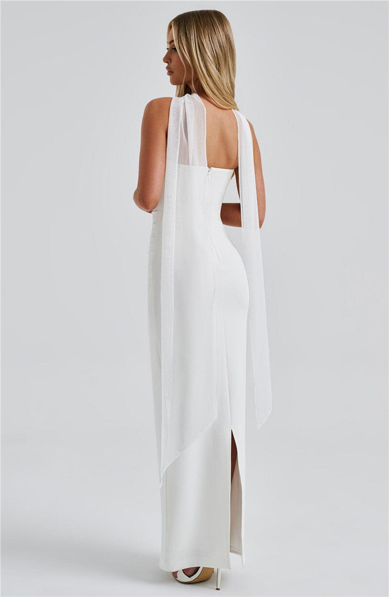Seraphina Strapless Maxi Dress | Elegant Backless Bodycon Gown