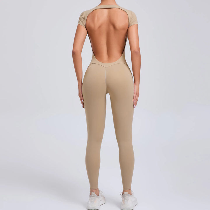 Miketi | Sexy Backless Yoga Jumpsuit