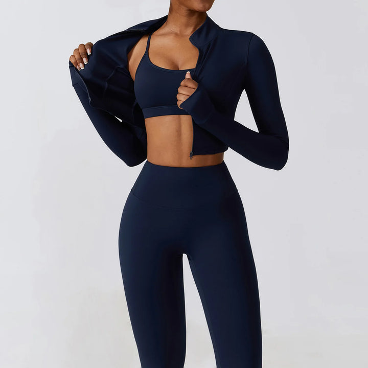 FlexActive 2/3-Piece Workout Set | High-Waist Leggings & Stretch Sports Bra