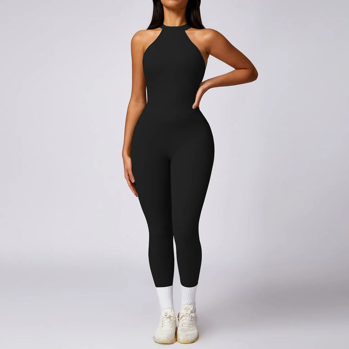 SculptMove Jumpsuit | Backless & Quick-Dry