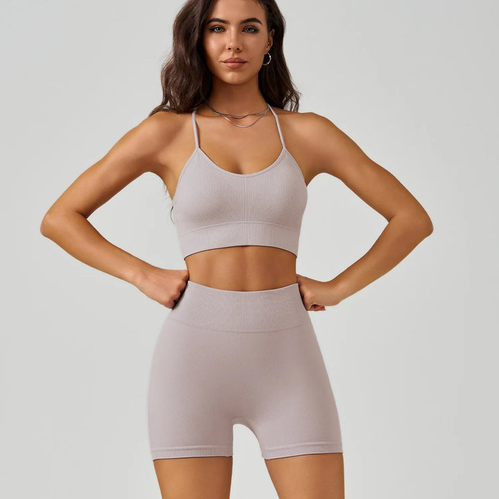 SculptFlex Yoga Set | Butt-Lifting Shorts & Crop Vest