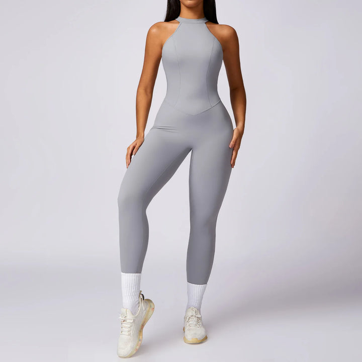 SculptMove Jumpsuit | Backless & Quick-Dry