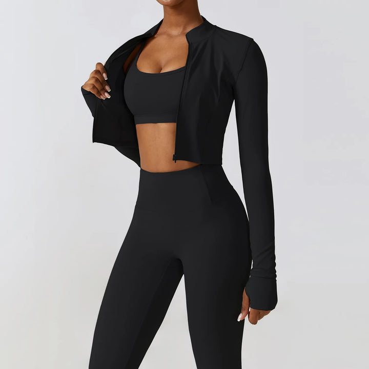 FlexActive 2/3-Piece Workout Set | High-Waist Leggings & Stretch Sports Bra