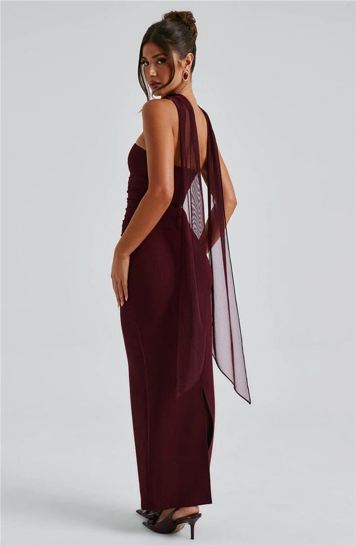 Seraphina Strapless Maxi Dress | Elegant Backless Bodycon Gown