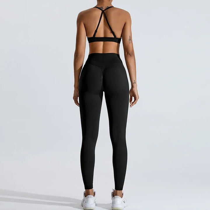 Sweltering Seamless Yoga Set | Breathable Sports Bra & High-Waist Leggings