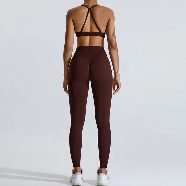 Sweltering Seamless Yoga Set | Breathable Sports Bra & High-Waist Leggings