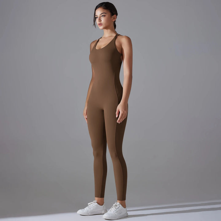 SculptFlex Backless Jumpsuit | Push-Up Scrunch Design