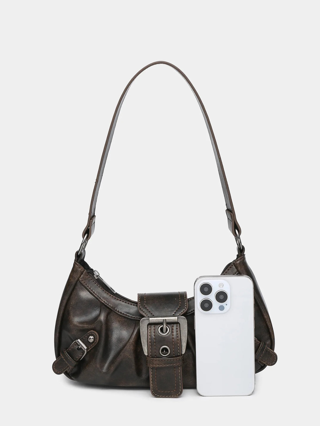 Rogue Vintage Saddle Bag | Y2K Rivet Shoulder Bag