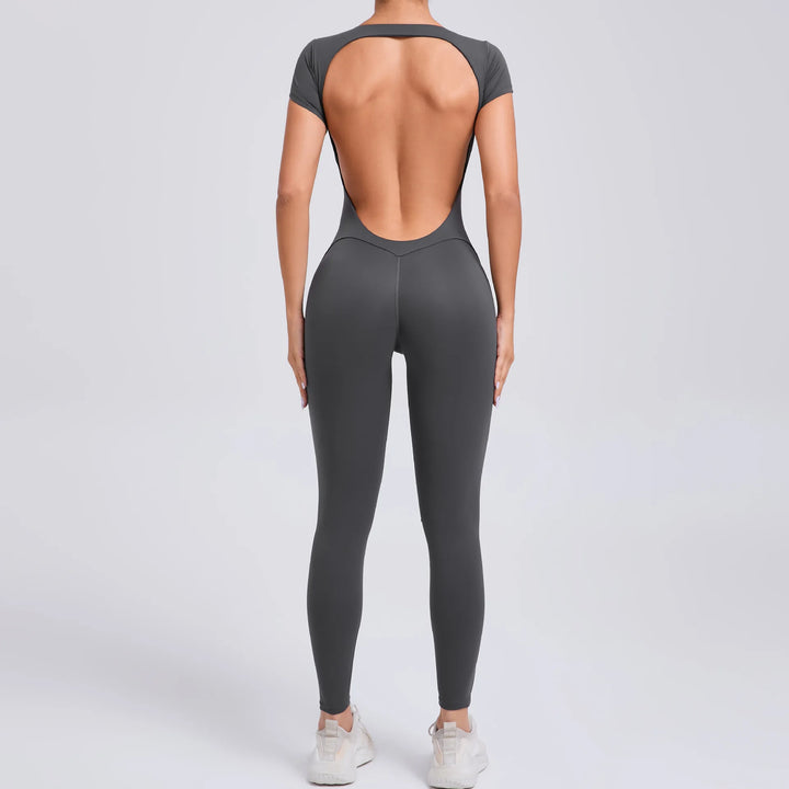 Miketi | Sexy Backless Yoga Jumpsuit