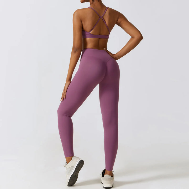 FlexActive 2/3-Piece Workout Set | High-Waist Leggings & Stretch Sports Bra