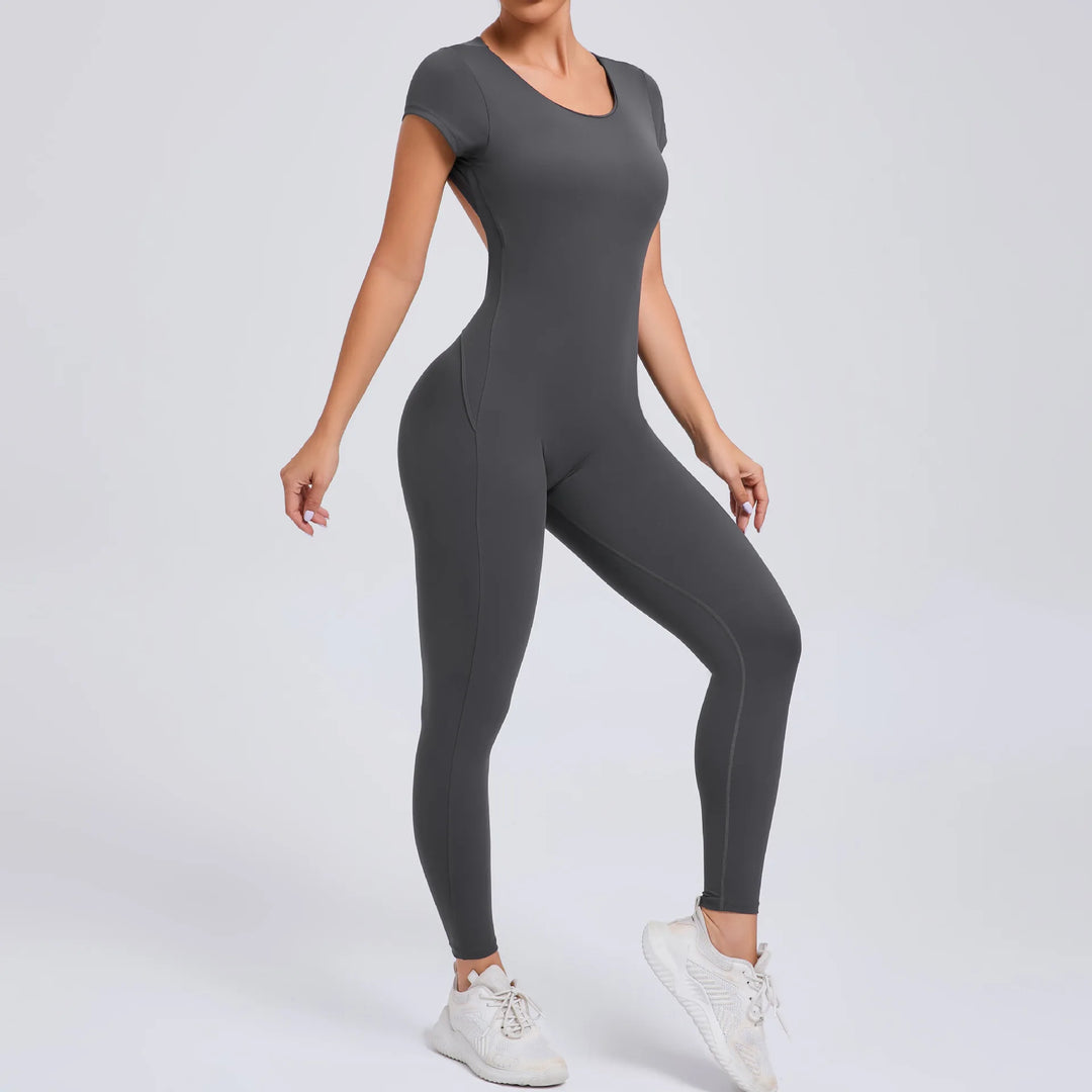 Miketi | Sexy Backless Yoga Jumpsuit