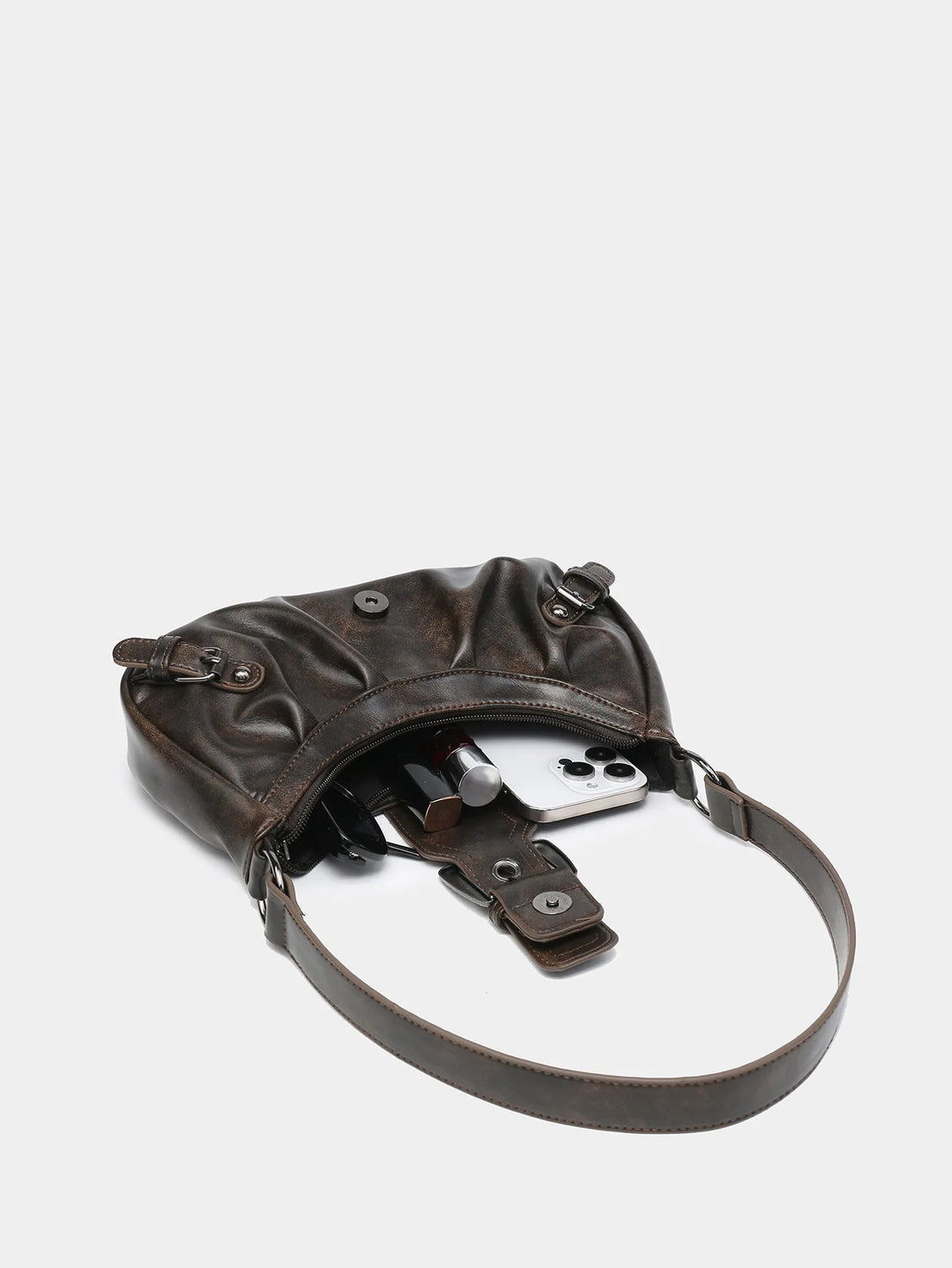 Rogue Vintage Saddle Bag | Y2K Rivet Shoulder Bag