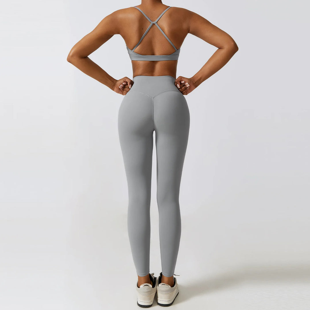 FlexActive 2/3-Piece Workout Set | High-Waist Leggings & Stretch Sports Bra