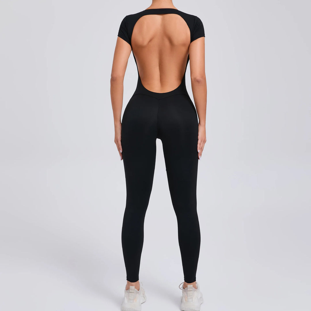 Miketi | Sexy Backless Yoga Jumpsuit