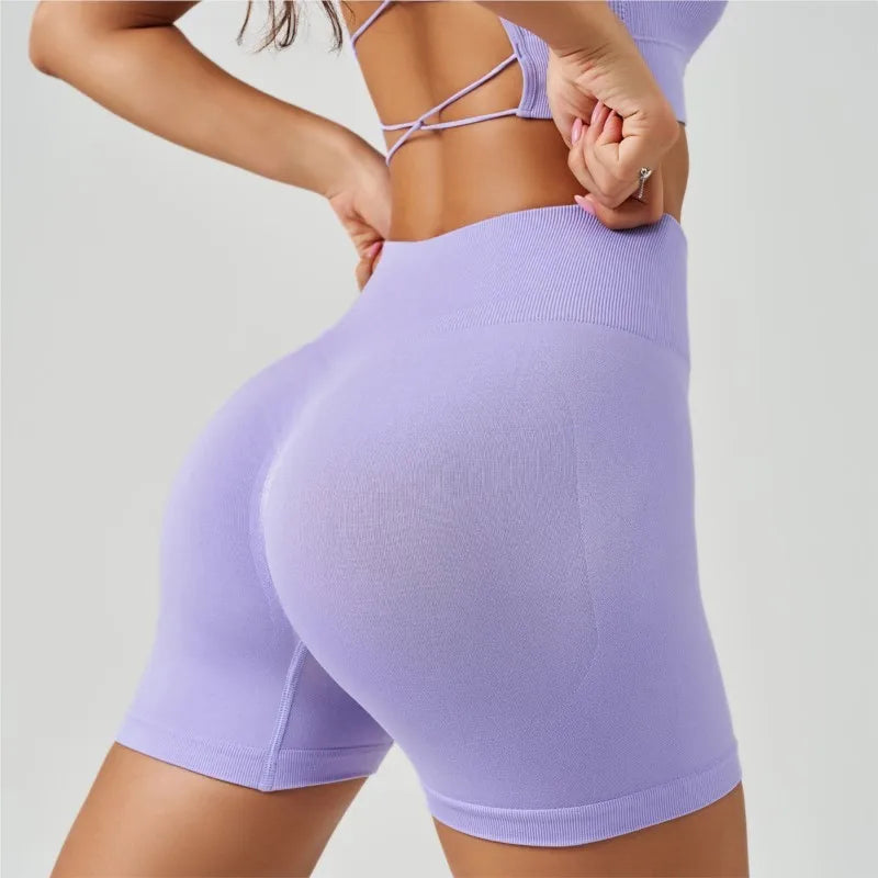 SculptFlex Yoga Set | Butt-Lifting Shorts & Crop Vest