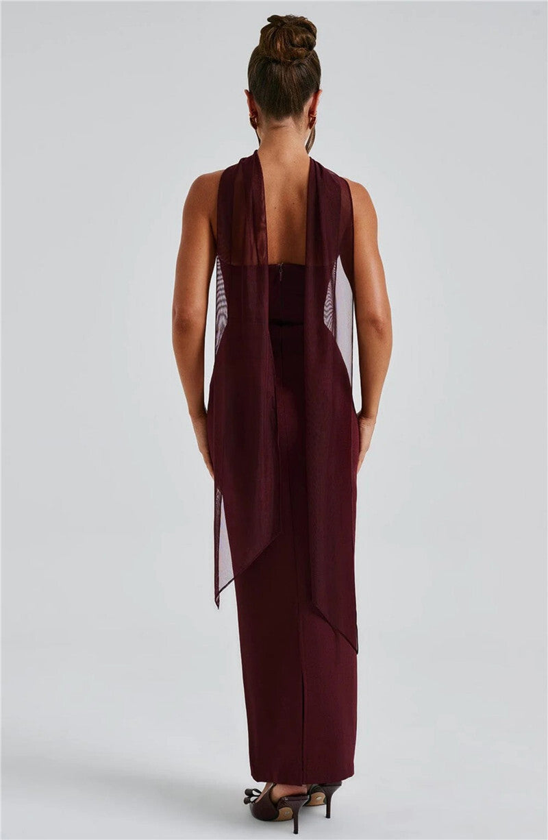 Seraphina Strapless Maxi Dress | Elegant Backless Bodycon Gown