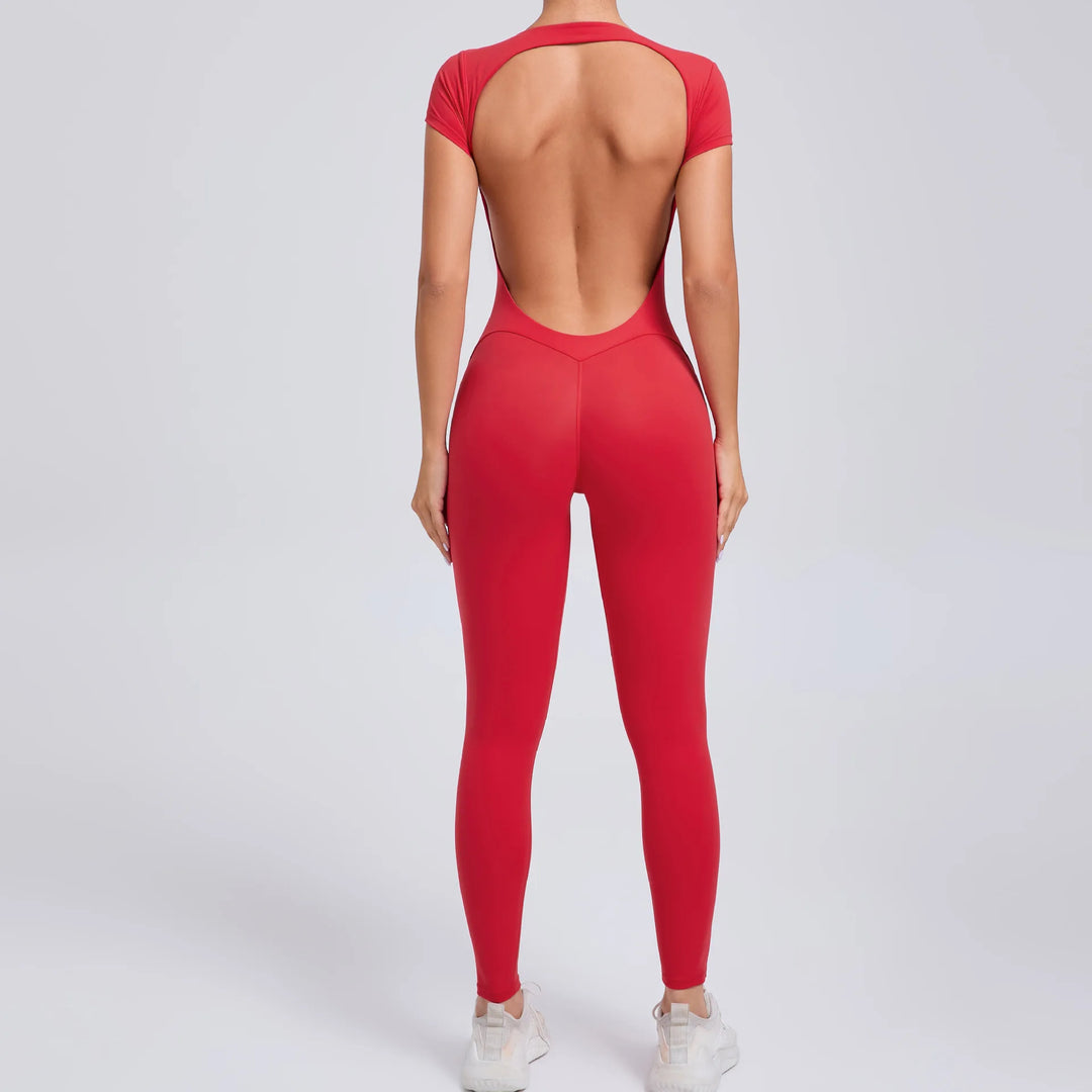 Miketi | Sexy Backless Yoga Jumpsuit