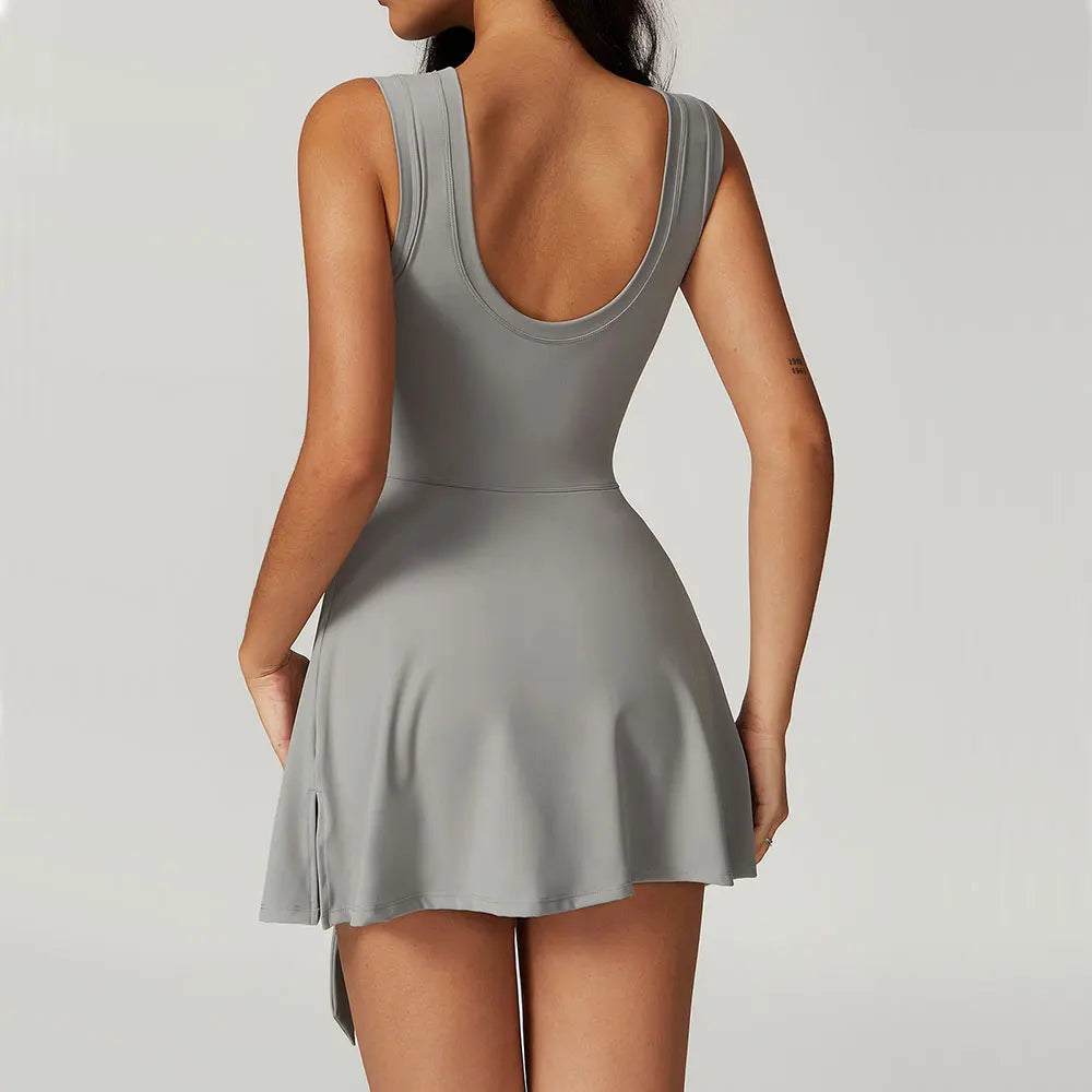 SculptMove Tennis Romper | Backless One-Piece