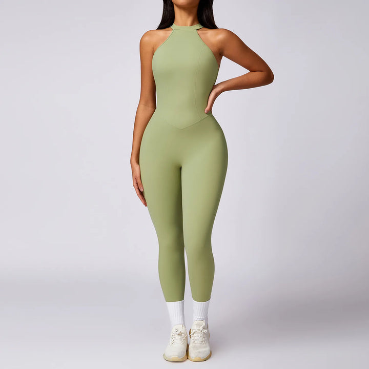 SculptMove Jumpsuit | Backless & Quick-Dry