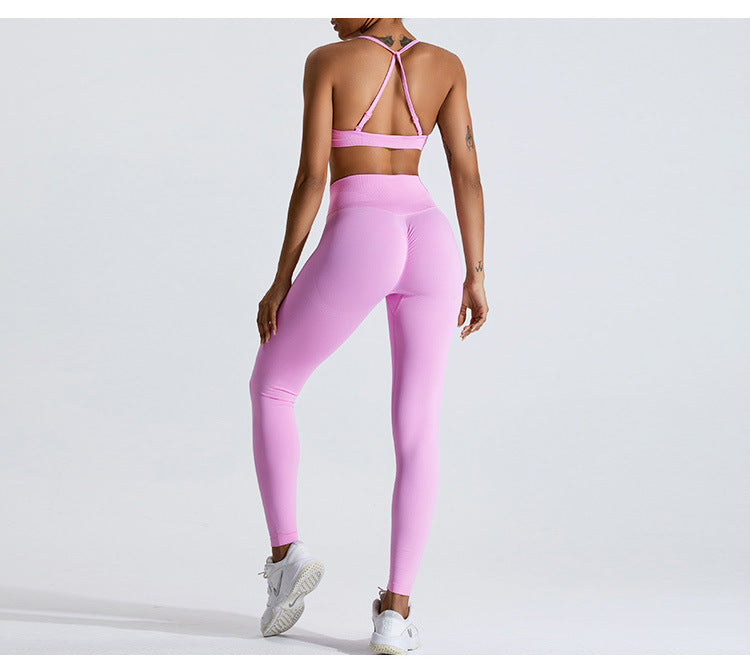 Sweltering Seamless Yoga Set | Breathable Sports Bra & High-Waist Leggings