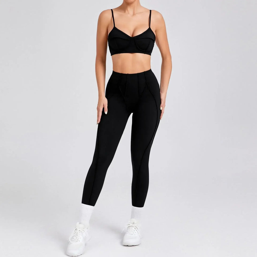 VitalFit Seamless Yoga Set | High-Waist Leggings & Backless Sports Bra