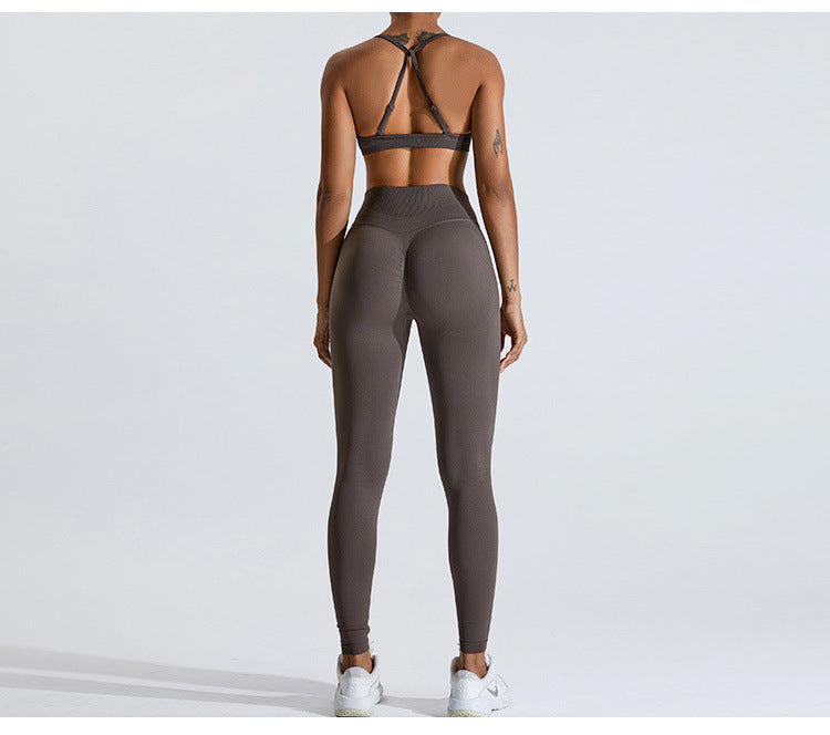 Sweltering Seamless Yoga Set | Breathable Sports Bra & High-Waist Leggings