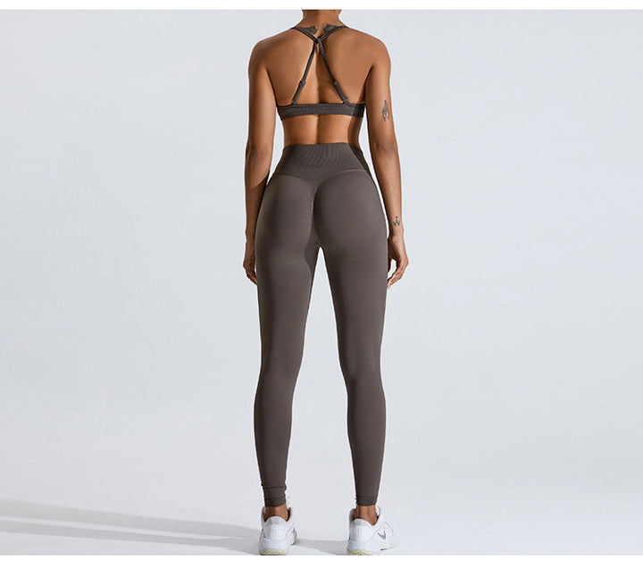 Sweltering Seamless Yoga Set | Breathable Sports Bra & High-Waist Leggings