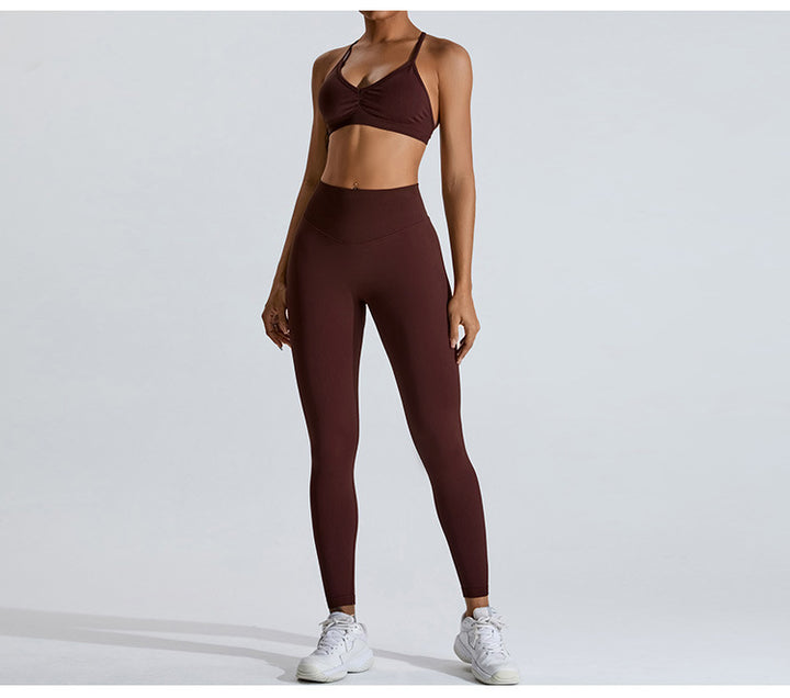 Sweltering Seamless Yoga Set | Breathable Sports Bra & High-Waist Leggings