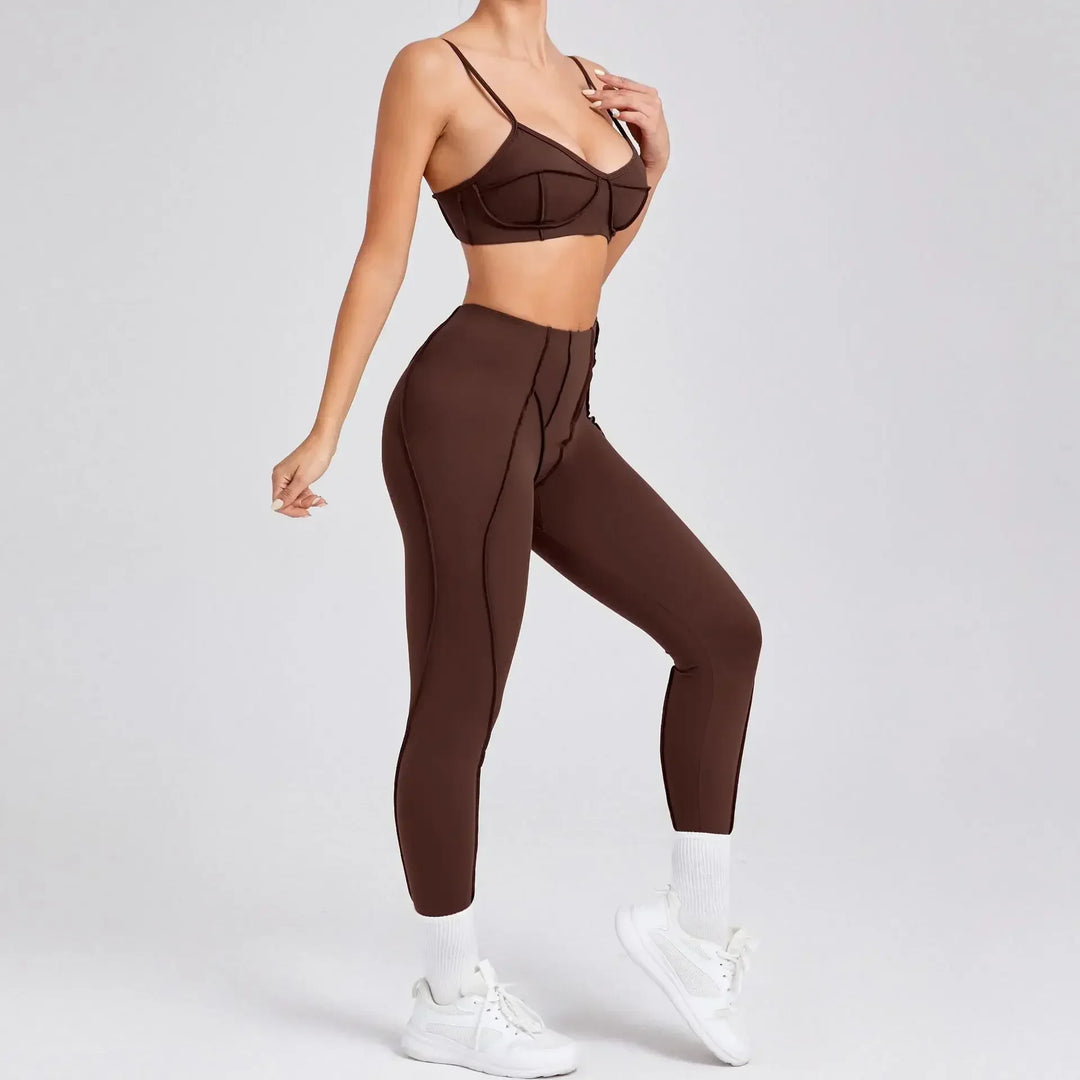 VitalFit Seamless Yoga Set | High-Waist Leggings & Backless Sports Bra