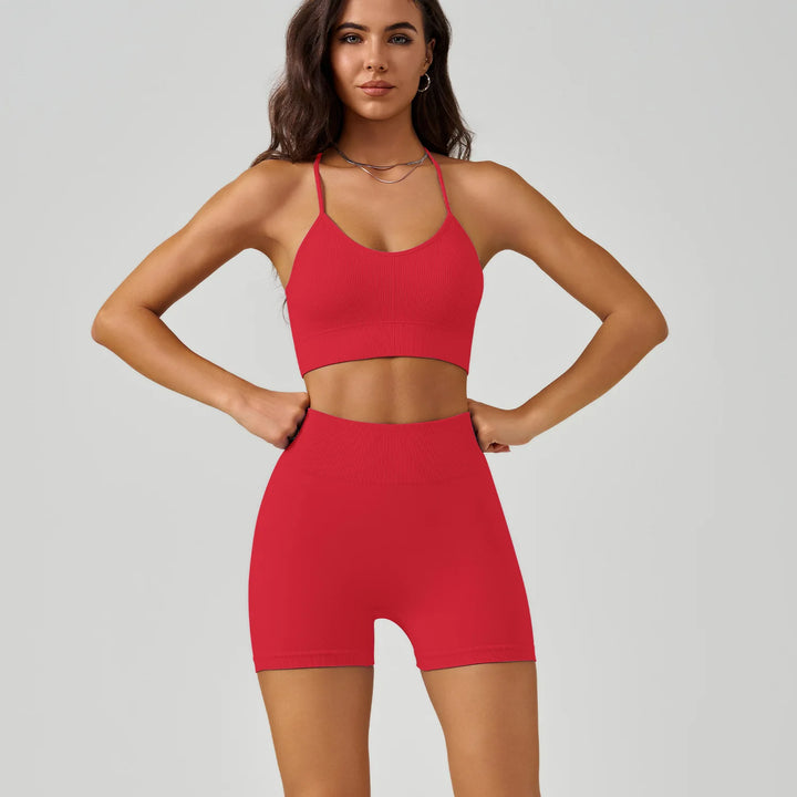 SculptFlex Yoga Set | Butt-Lifting Shorts & Crop Vest