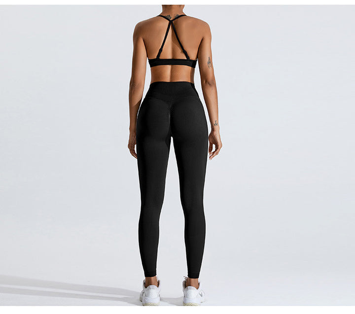 Sweltering Seamless Yoga Set | Breathable Sports Bra & High-Waist Leggings