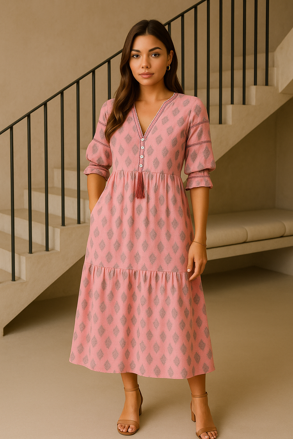 Serene Boho Linen Summer Dress Summer Dress GIVINY