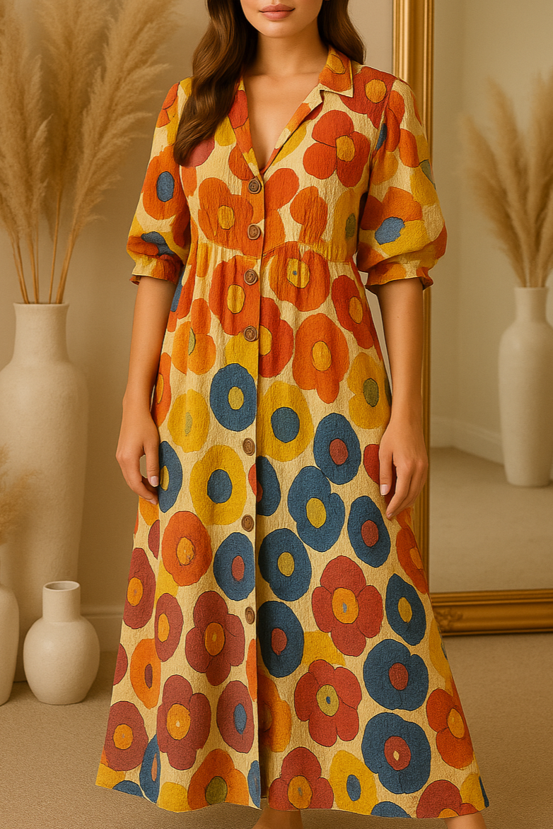 Serenity Boho Floral Summer Dress Boho Summer Dress GIVINY