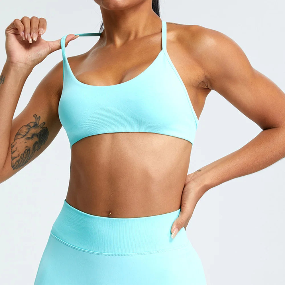 Sweltering High-Support Workout Bra | Push-Up Yoga Bra & Gym Crop Top