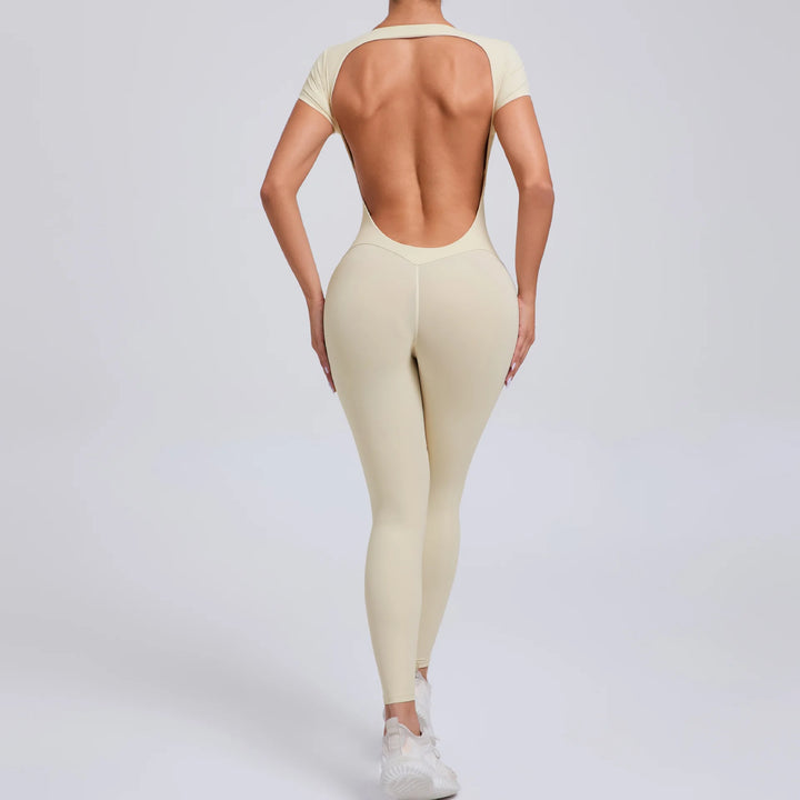 Miketi | Sexy Backless Yoga Jumpsuit