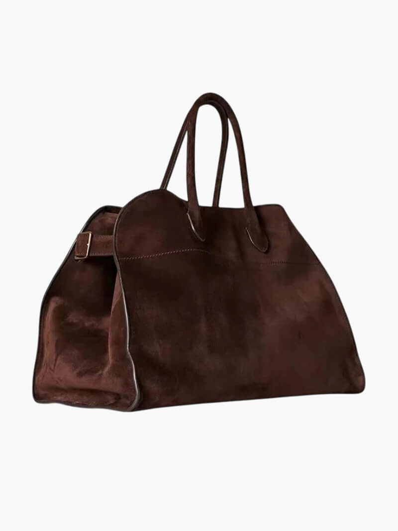 Solea Suede Tote | Chic & Spacious Vegan Leather Bag