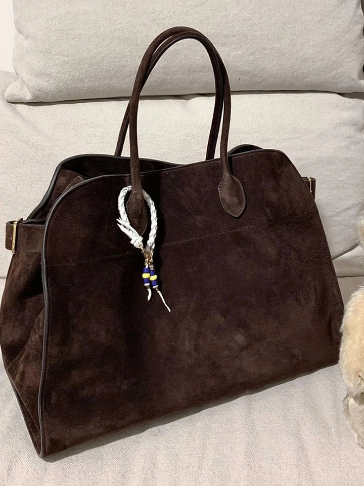 Solea Suede Tote | Chic & Spacious Vegan Leather Bag