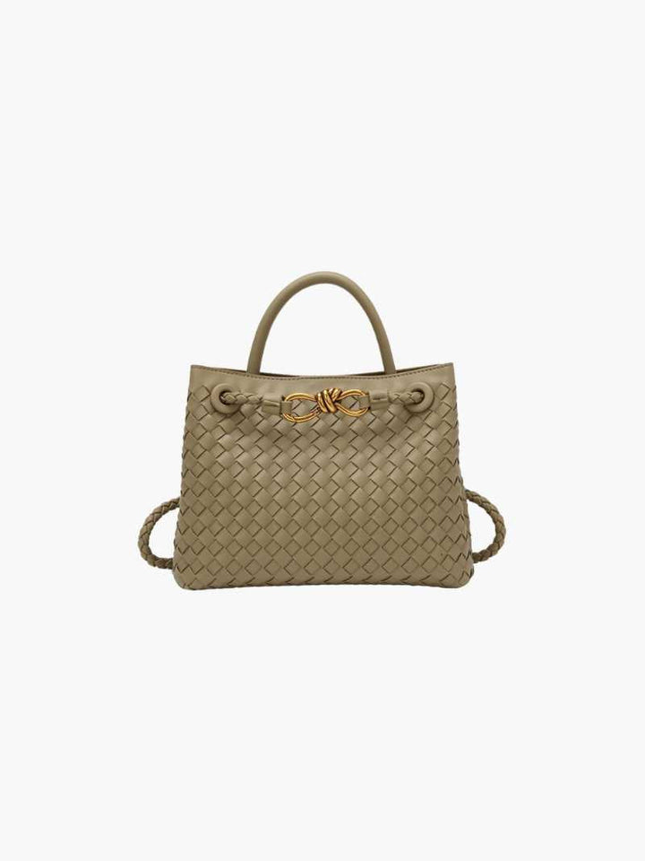 Elora Woven Tote | Stylish & Spacious Vegan Leather Bag