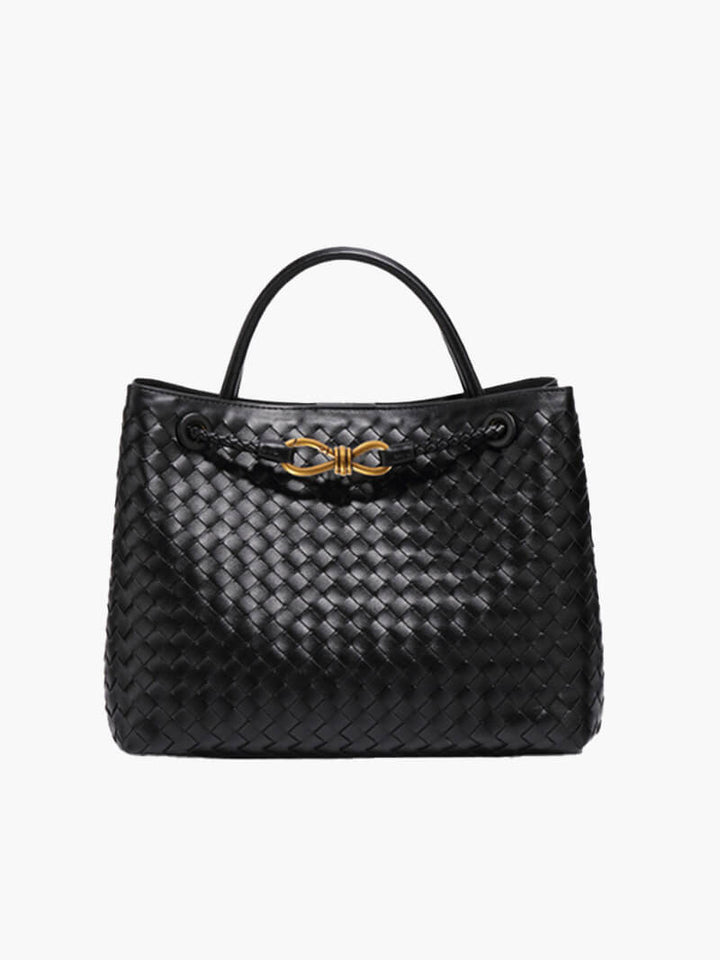 Elora Woven Tote | Stylish & Spacious Vegan Leather Bag