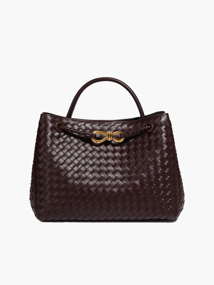 Elora Woven Tote | Stylish & Spacious Vegan Leather Bag