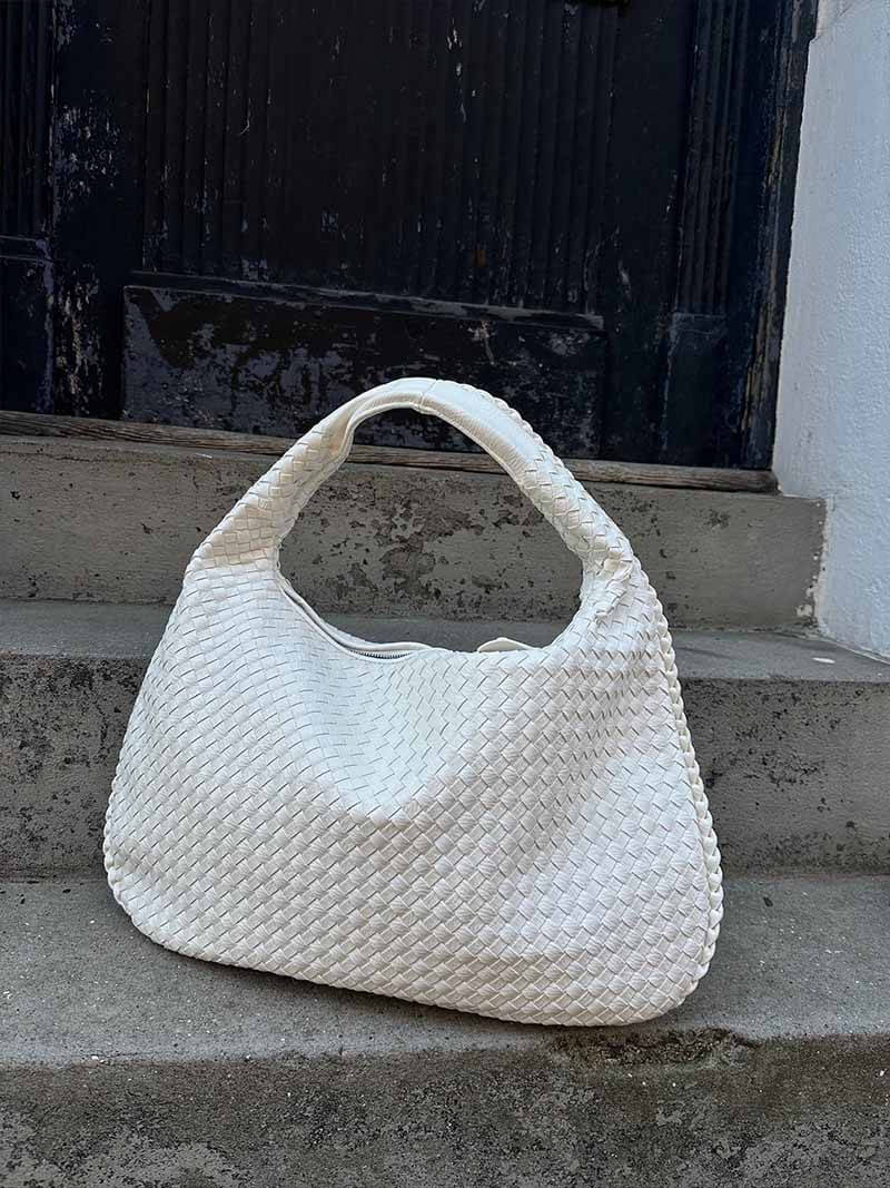 Vega Woven Hobo Bag | Vegan Leather Shoulder Bag