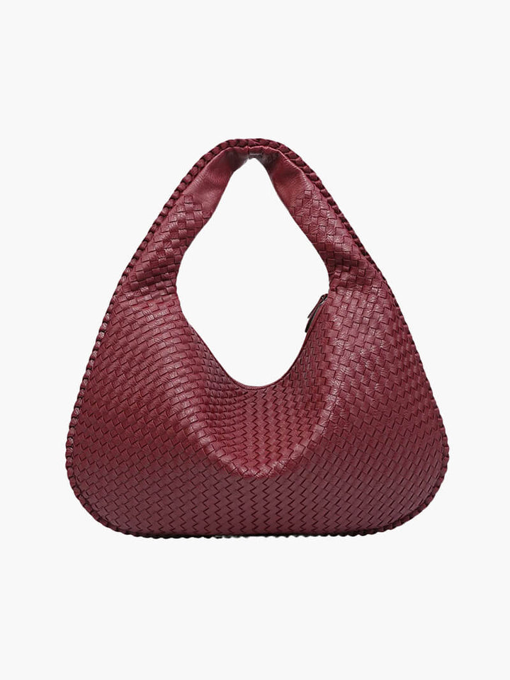 Vega Woven Hobo Bag | Vegan Leather Shoulder Bag