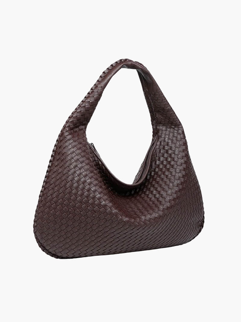 Vega Woven Hobo Bag | Vegan Leather Shoulder Bag