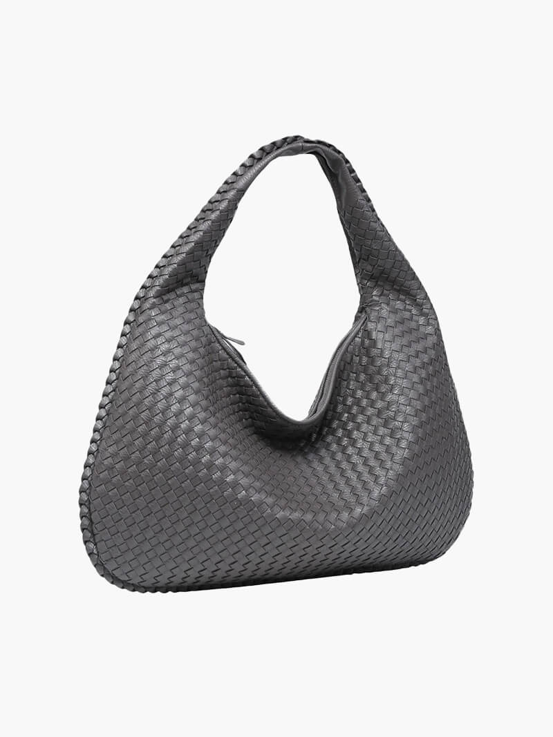 Vega Woven Hobo Bag | Vegan Leather Shoulder Bag