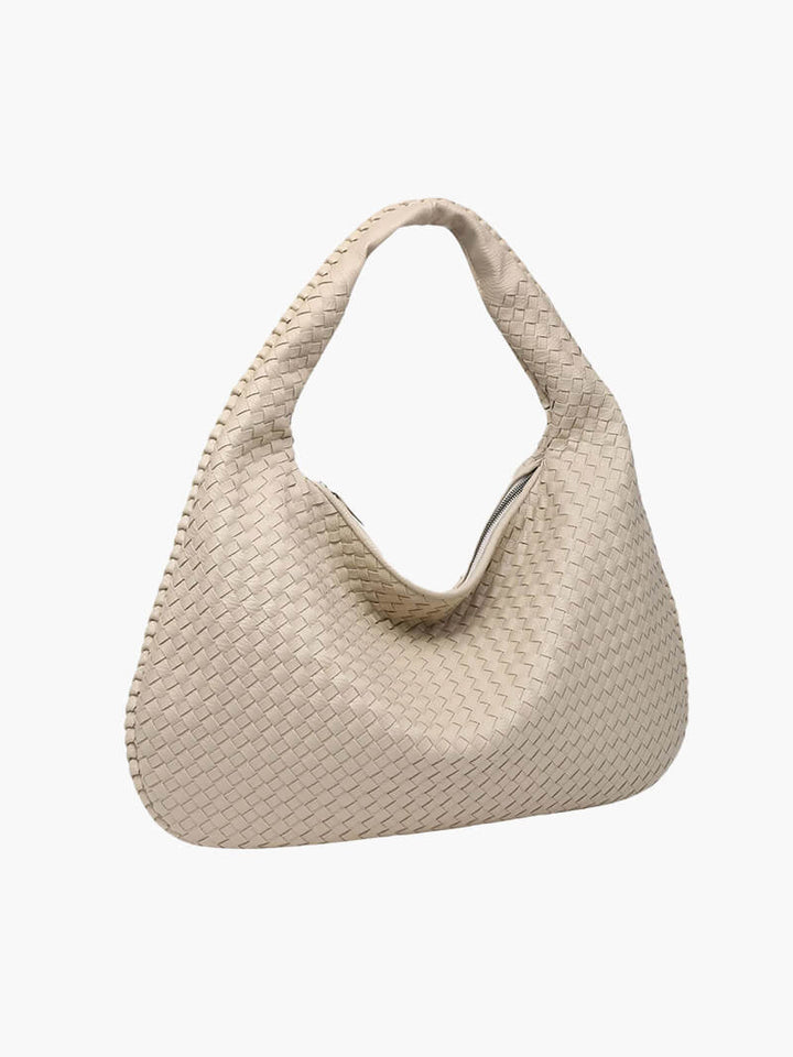 Vega Woven Hobo Bag | Vegan Leather Shoulder Bag