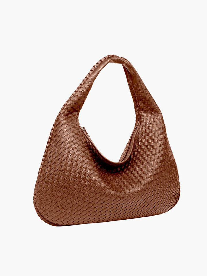 Vega Woven Hobo Bag | Vegan Leather Shoulder Bag