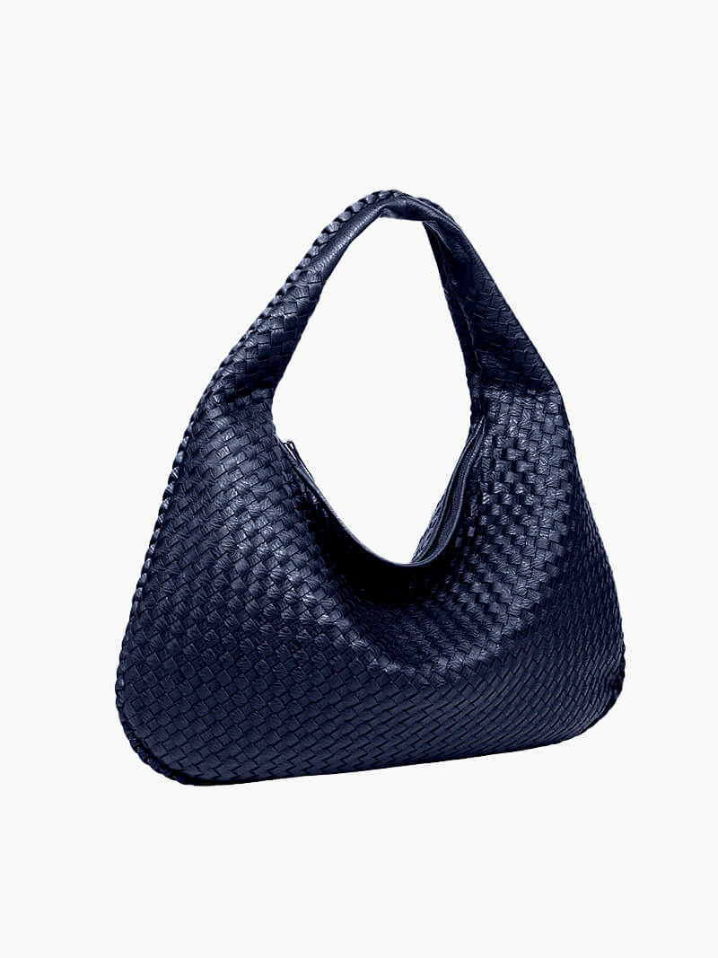 Vega Woven Hobo Bag | Vegan Leather Shoulder Bag